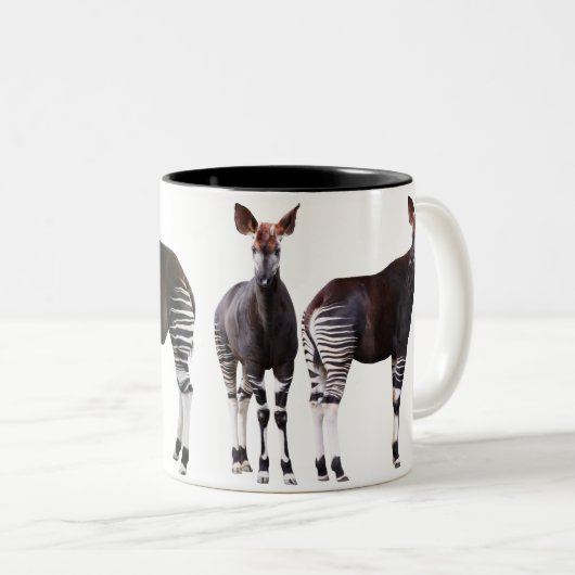 オカピのマグカップ 2 ZWEIFARBIGE TASSE (VorderseiteRechts)