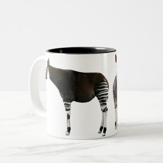 オカピのマグカップ 2 ZWEIFARBIGE TASSE (Vorderseite Links)