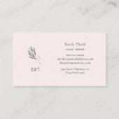 オリーブの葉のシンプルな VISITENKARTE (Rückseite)