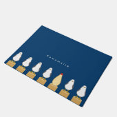 【カモメとマヨネーズ(濃色地用】 Seagulls and mayonnaise (for Dark Fußmatte (Schrägansicht)