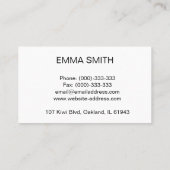 カラフルでキュートでポップな色合いのギンガムチェックの名刺 VISITENKARTE (Rückseite)