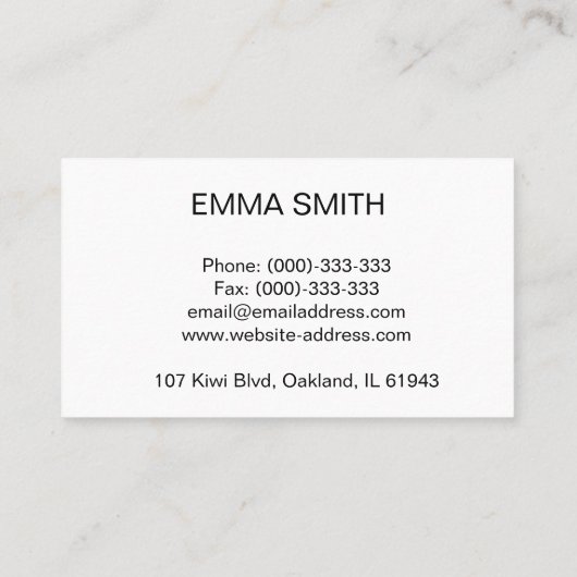 カラフルでキュートでポップな色合いのギンガムチェックの名刺 VISITENKARTE (Rückseite)