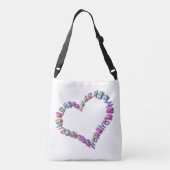 カラフルなサランヘヨでハートを描きました TRAGETASCHEN MIT LANGEN TRÄGERN (Rückseite)