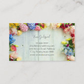 カラフルな花の明るくてカワイイデザイン VISITENKARTE (Rückseite)