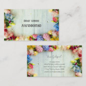 カラフルな花の明るくてカワイイデザイン VISITENKARTE (Vorne/Hinten)