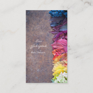 カラフルな葉や花のおしゃれな名刺 VISITENKARTE