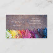 カラフルな葉や花のおしゃれな名刺 VISITENKARTE (Rückseite)