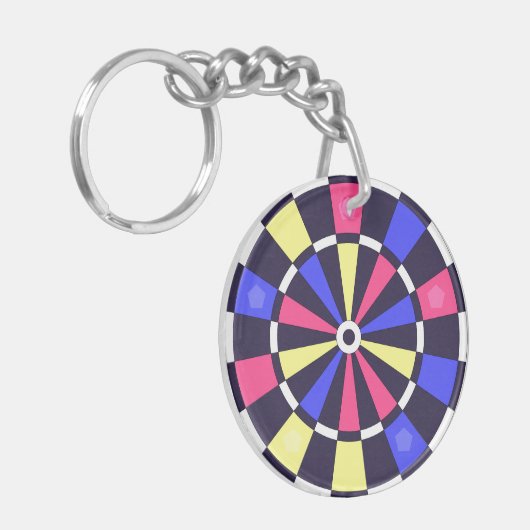 カラフルダーツボード SCHLÜSSELANHÄNGER (Vorderseite links)