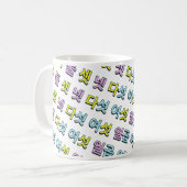 カラフル ストライプ ~ハングル~ KAFFEETASSE (Vorderseite Links)