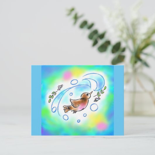 カワガラスちゃんポストカード ポストカード POSTKARTE (Stehend Vorderseite)