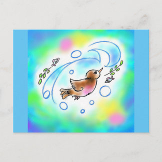 カワガラスちゃんポストカード ポストカード POSTKARTE