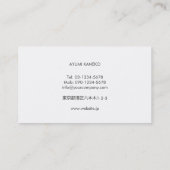 キアィテス現ト20000000000000000000000000000000000000000プ代 VISITENKARTE (Rückseite)