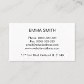 キュートなポップコーン柄の名刺 VISITENKARTE (Rückseite)