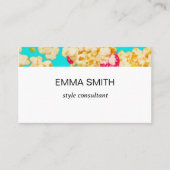 キュートなポップコーン柄の名刺 VISITENKARTE (Vorderseite)