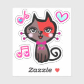 キュートな赤茶ねこ Cute red brown cat. シール Aufkleber (Blatt)