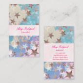 キラキラ星のおしゃれな名刺 VISITENKARTE (Vorne/Hinten)