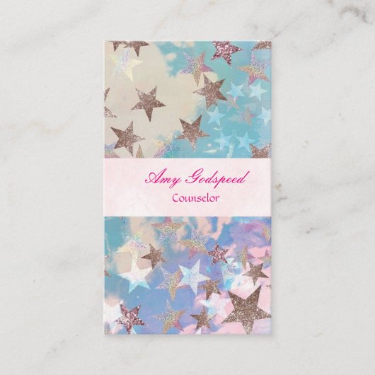キラキラ星のおしゃれな名刺 VISITENKARTE (Vorderseite)