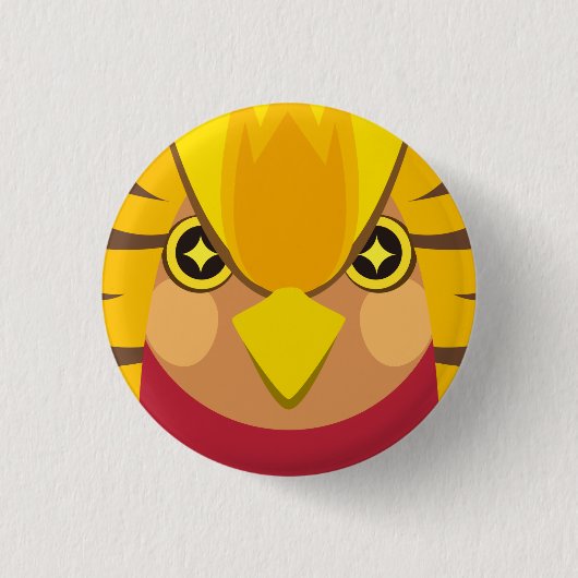 キンケイ-Golden pheasant Button (Vorderseite)