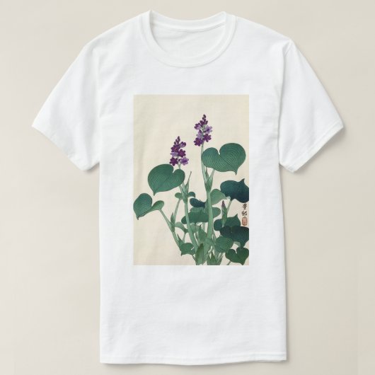ギ ボ ウ の 花, 古 Lila blühende Herberge Ohara Koson T-Shirt (Design vorne)
