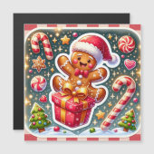 クリスマスとジンジャーブレッドマン MAGNETKARTE (Vorne/Hinten)