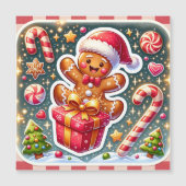 クリスマスとジンジャーブレッドマン MAGNETKARTE (Vorderseite)