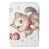 クリスマスと猫 BADEMATTE (Vorderseite Vertikal)