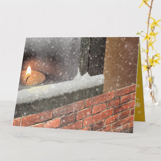 クリスマスカード  (窓辺のキャンドル) KARTE (Gelbe Blume)