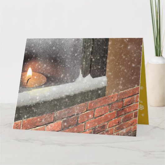 クリスマスカード  (窓辺のキャンドル) KARTE (Vorderseite)