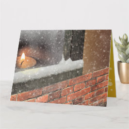 クリスマスカード  (窓辺のキャンドル) KARTE