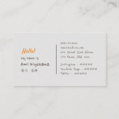 グリーンカラーのレター風デザイン VISITENKARTE (Rückseite)