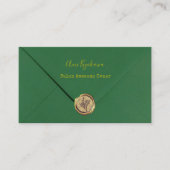 グリーンカラーのレター風デザイン VISITENKARTE (Vorderseite)