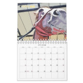 ケイメイ牧場　サラブレッドの引退馬　２頭のイラスト　ダブル KALENDER (Feb 2026)