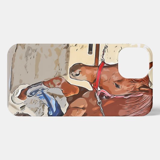 ケイメイ牧場 トントントントロちゃん 「足上げwith筋肉」 iPhone hülle (Rückseite (Horizontal))