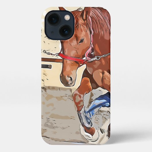 ケイメイ牧場　トントントントロちゃん　「足上げwith筋肉」 iPhone hülle (Rückseite)