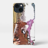 ケイメイ牧場 トントントントロちゃん「陽だまりの優しい影」 iPhone HÜLLE (Rückseite)