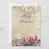 ゴージャス ゴールド×ピンクのクリスマスカード♡ FEIERTAGSKARTE (Vorderseite)