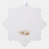 ゴージャス ホワイト×ゴールドのクリスマスカード♡ ORNAMENT KARTE (Rückseite)