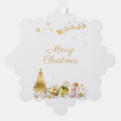 ゴージャス ホワイト×ゴールドのクリスマスカード♡ ORNAMENT KARTE (Vorderseite)