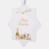 ゴージャス ホワイト×ゴールドのクリスマスカード♡ ORNAMENT KARTE (Linke Ecke)