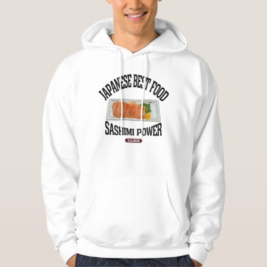 サーモンの刺身(ビンテージ風) HOODIE (Vorderseite)