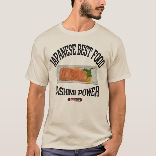 サーモンの刺身（ビンテージ風） T-Shirt (Vorderseite)