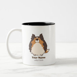シェルティ「シェルたま」＜名入れ＞ ZWEIFARBIGE TASSE