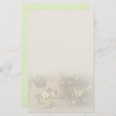 シックで上品なクレマチス・ペトリエイの便箋 BRIEFPAPIER (Vorne/Hinten)