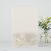 シックで上品なクレマチス・ペトリエイの便箋 BRIEFPAPIER (Stehend Vorderseite)