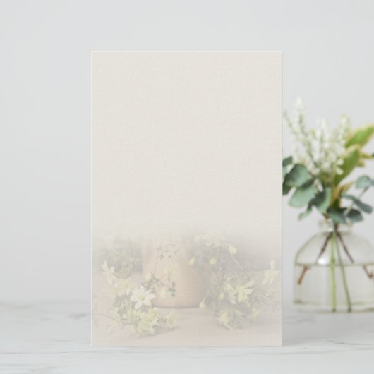 シックで上品なクレマチス・ペトリエイの便箋 BRIEFPAPIER (Stehend Vorderseite)