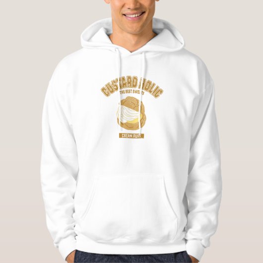 シュークリーム(生クリーム) (カレッジ風イラスト) HOODIE (Vorderseite)