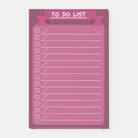 シンプルなTO DO LIST POST-IT KLEBEZETTEL (Vorderseite)