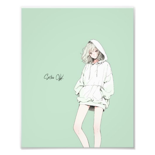 【シンプルイラスト】寿司娘ポスター Poster GenerativeAI (Vorne)