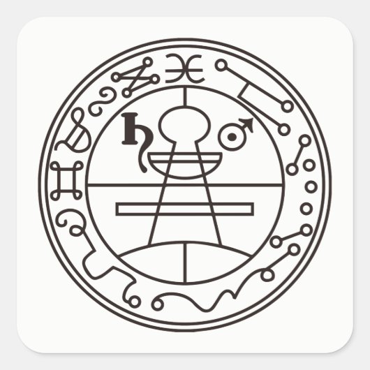 【シール】ソロモンの封印 - The Seal of Solomon Quadratischer Aufkleber (Vorderseite)