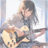 シール Seal｜ギターJK 寿司娘 GenerativeAI Aufkleber (Vorderseite)